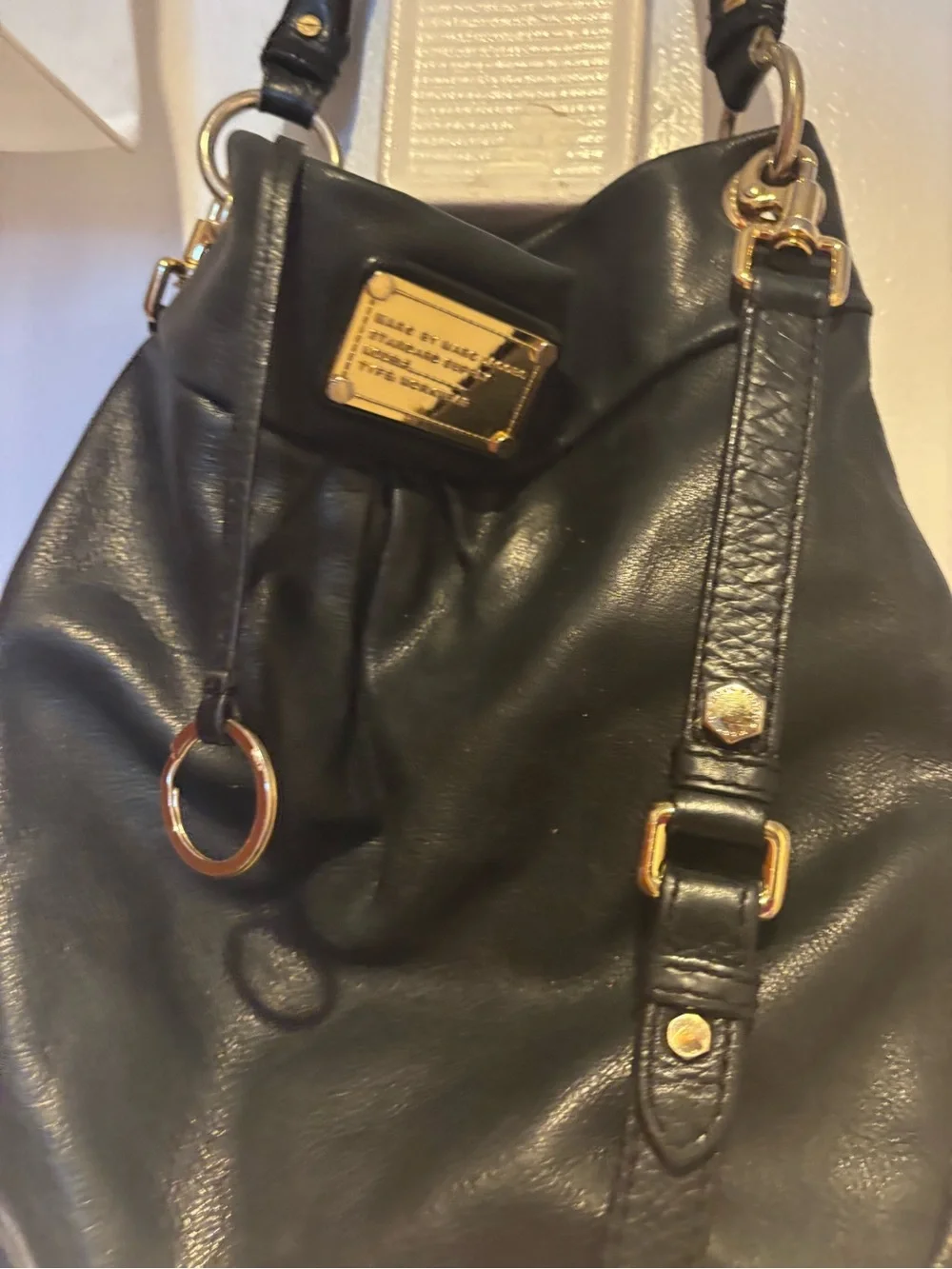 Marc Jacobs Classic Q Hillier Hobo handbag shoulder bag Crossbody purse logo